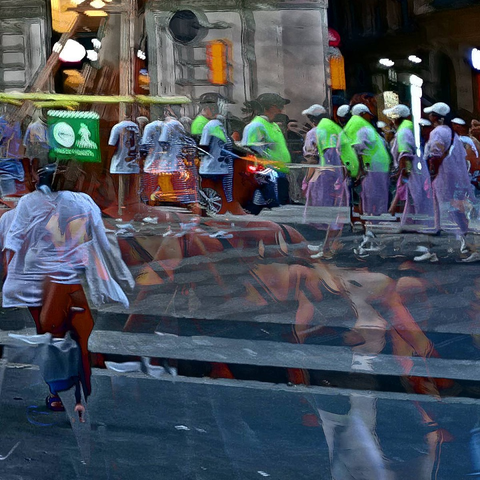 Barcelona digital edited street photography, made with the GNU Image Manipulation Program + G'MIC-Qt filters.