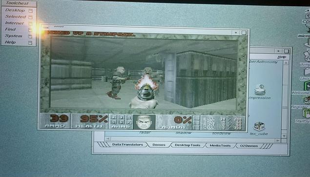 Doom running on an SGI 02.