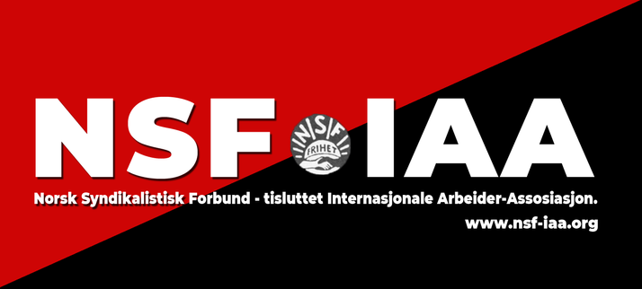 An anarchist flag with the bold text "NSF-IAA" prominently displayed across the top.