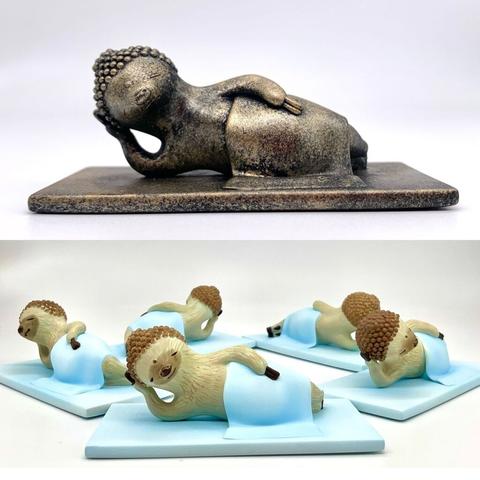 ぐっすりニルヴァーナ 金色仏カラーとナマケモノカラーのフィギュア