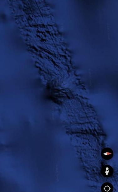 Strange formation with a face under the ocean