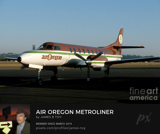 An Air Oregon Metroliner ready to depar.t Salem's McNary Field in February 1980.