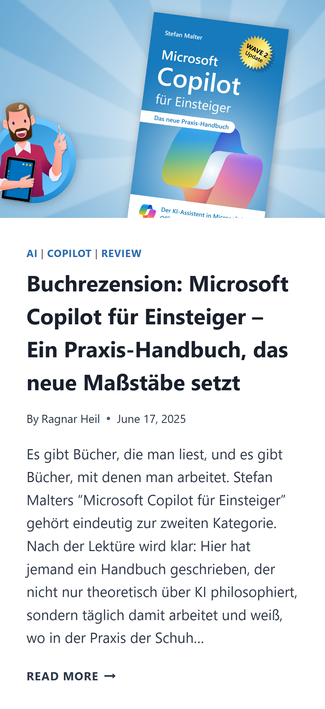 Rezension von Ragnar Heil zu "Microsoft Copilot für Einsteiger"