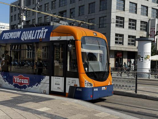 Eine Mannheimer Straßenbahn
