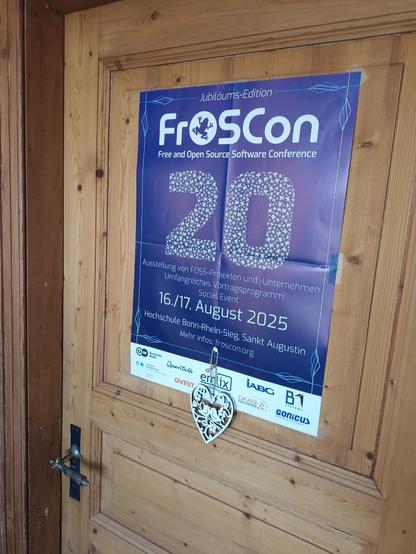 FrOSCon - 16./17. August in Sankt Augustin Bonn. Poster.