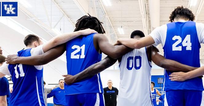 Scenes from around Kentucky Basketball practice include Jayden Quaintance in uniform