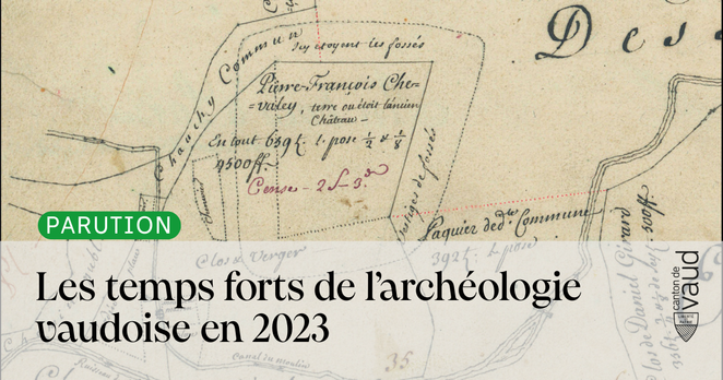 illustration: détail, un plan cadastral ancien qui montre l'emplacement de l'ancien château de Denezy