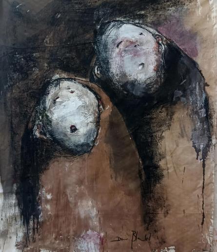 un duo, portraits d'une humanité abasourdie