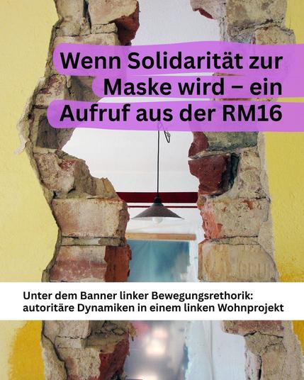 Wand mit Riss durch die anderer Raum sichtbar wird