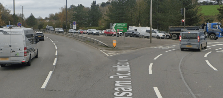 Pensarn Roundabout on A40 at Carmarthen