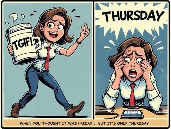 When you thought it was Friday but it's only Thursday.