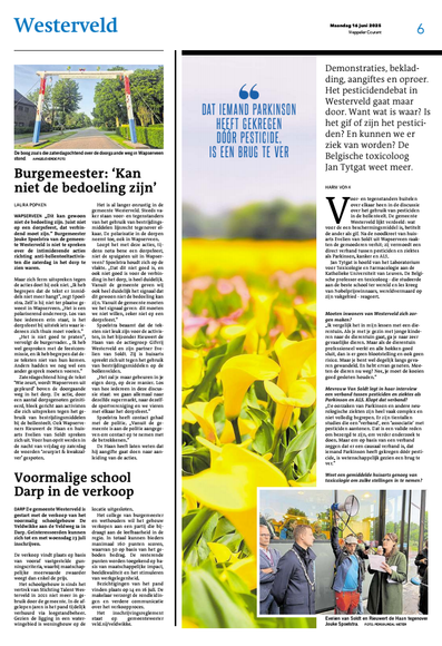 Stuk over landbouwgif in de Meppeler Courant.