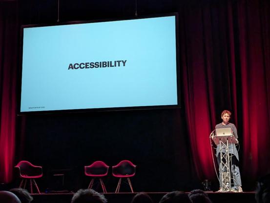 Carme on the BrightonRuby stage