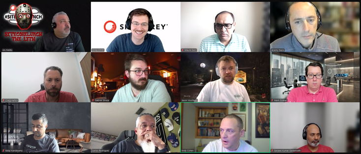 Screenshot of attendees on the June 13, 2025 #SitecoreLunch call.