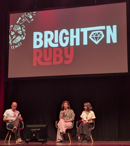 Andy, Amanda and Rosa on stage