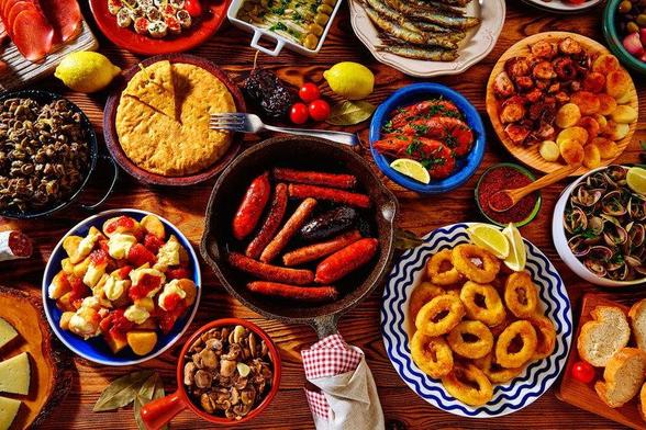 Tapas multicolores
