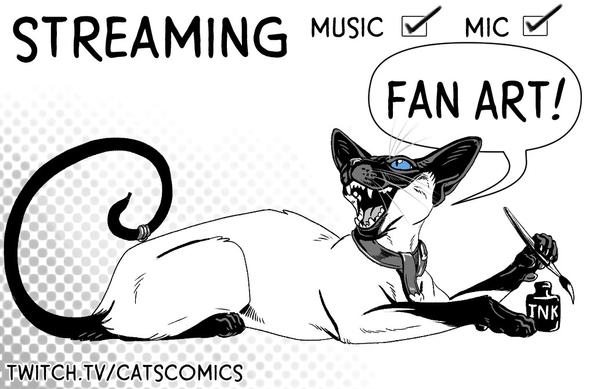 sIAMESE CAT SAYING fan art! with stream info