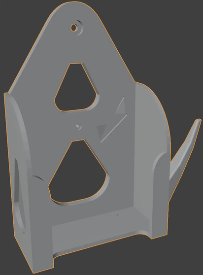 3D view of the multimeter wall mount.