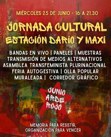 Jornada cultural en Estación Darío y Maxi