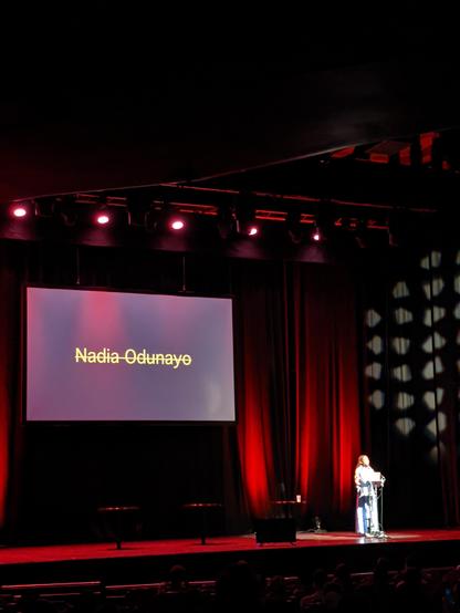 Photo of Nadia on stage