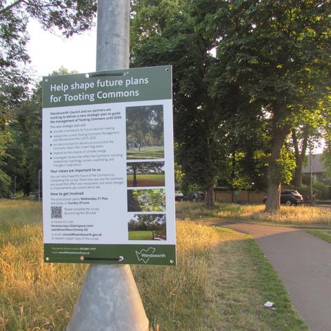 Sign: Help shape future plans for Tooting Common