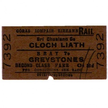 Picture of a public transportation ticket from attached website, usually for a train or bus.