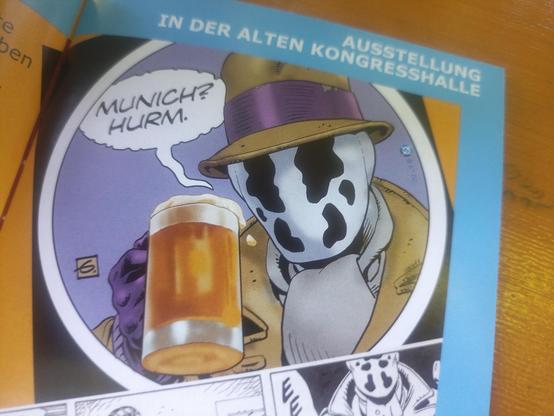 The same Rorschach illustration printed on a flyer.