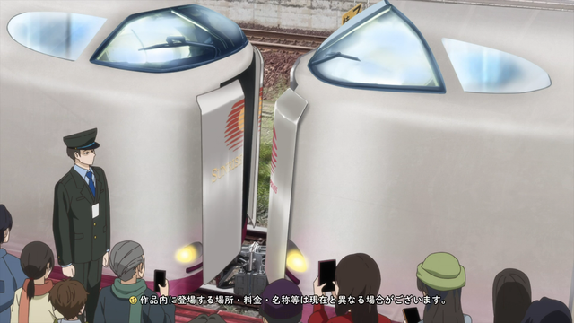 People look on as Sunrise Izumo and Sunrise Seto decouple