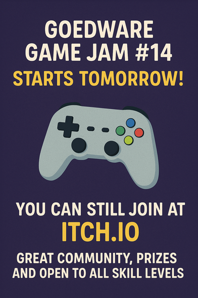 GoedWare Game Jam #14 starts tomorrow: June 20th, 2025!