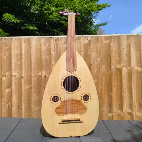 An oud I completed yesterday, front view