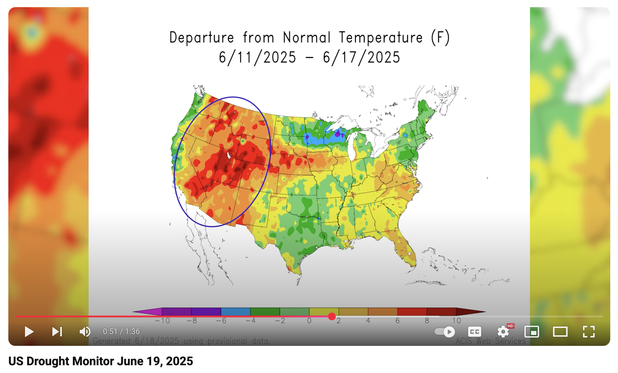 Screenshot of Drought Download video, 6-19-25