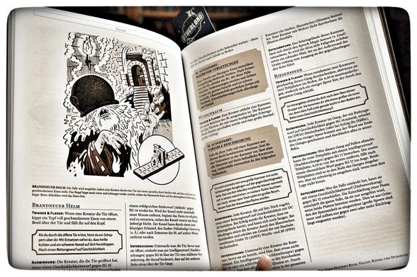 The Game Master’s Book: Fallen, Rätsel und Dungeons
von Jeff Ashworth

Erschaffe unzählige neue und aufregende 5e-RPG-Abenteuer und bringe die Spielcharaktere an ihre Grenzen

Der Quest war zu einfach? Die Fallen zu offensichtlich? Schluss damit! »The Game Master’s Book: Fallen, Rätsel und Dungeons« sorgt dafür, dass zukünftige Dungeon Crawls, Tempelplünderungen oder Einbrüche in Festungen zu spektakulären und unvergesslichen Erlebnissen werden. Mit über 60 herausfordernden Rätseln, 60 einzigartigen Fallen und 50 modularen Dungeon-Kammern stehen Spielleiter*innen in Zukunft unzählige Möglichkeiten zur Verfügung, um das Spielvergnügen auf eine neue Ebene und die Spieler*innen mit unberechenbaren Challenges an ihre Grenzen zu bringen. Noch mehr Spaß und Nervenkitzel für das nächste Rollenspiel-Abenteuer bietet zusätzliches Material wie aufwendige Illustrationen, beschriftete Lagepläne und drei One-Shot-Abenteuer.