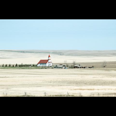 Church in the prairies, saskatchewan, Canada