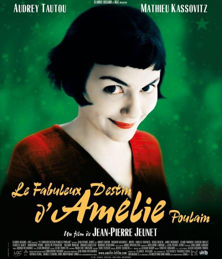 L'affiche d'Amélie Poullain avec une typo retro.