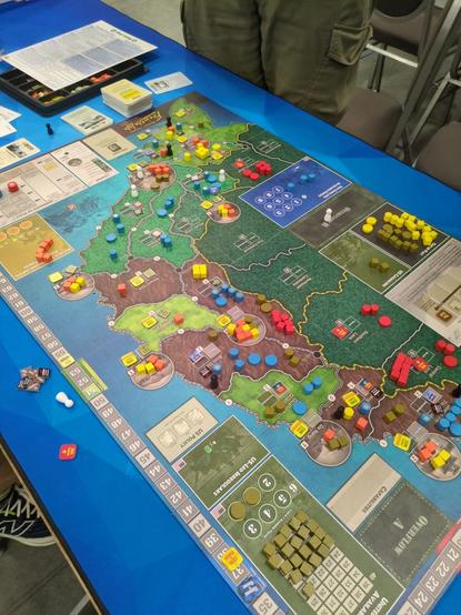 board state at the end. looking from the north of a map of South Vietnam.