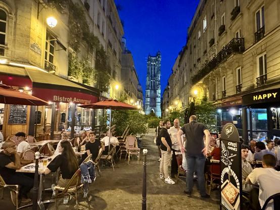BIG street patio filled with people