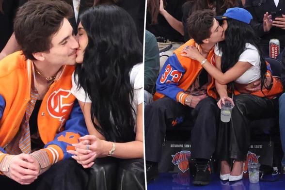 Kylie Jenner and Timothée Chalamet passionately make out at Knicks game