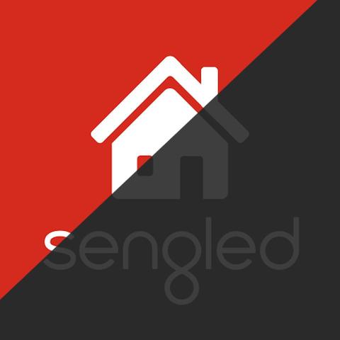 sengled logo, partially covered in a dark shadow