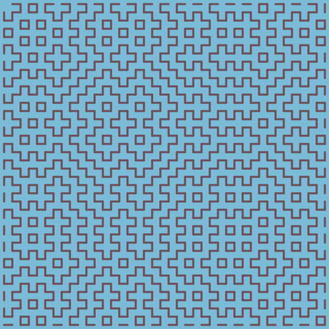 a series of vertical and horizontal dashed lines creating a geometric pattern