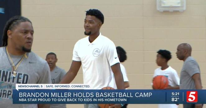 NBA rising star Brandon Miller hosts annual basketball camp for kids in hometown