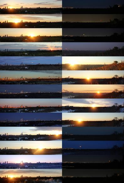 2025 June 20

Major Lunar Standstill 2024-2025
 * Image Credit & Copyright: Luca Vanzella, Alister Ling

Explanation: 
Edmonton, Alberta, Canada, planet Earth lies on the horizon. in this stack of panoramic composite images. In a monthly time series arranged vertically top to bottom the ambitious photographic project follows the annual north-south swing of sunrise points, from June solstice to December solstice and back again. It also follows the corresponding, but definitely harder to track, Full Moon rise. Of course, the north-south swing of moonrise runs opposite sunrise along the horizon. But these rising Full Moons also span a wider range on the horizon than the sunrises. That's because the well-planned project (as shown in this video) covers the period June 2024 to June 2025, centered on a major lunar standstill. Major lunar standstills represent extremes in the north-south range of moonrise driven by the 18.6 year precession period of the lunar orbit. 

Authors & editors: Robert Nemiroff (MTU) & Jerry Bonnell (UMCP)
NASA Official: Amber Straughn Specific rights apply.
NASA Web Privacy, Accessibility, Notices;
A service of: ASD at NASA / GSFC,
NASA Science Activation
& Michigan Tech. U.