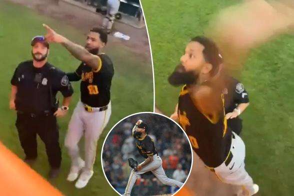 Pirates' Dennis Santana tries to smack fan in bullpen altercation