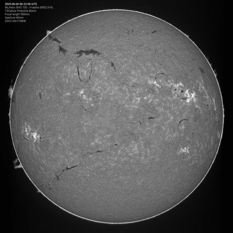 The sun in H-alpha