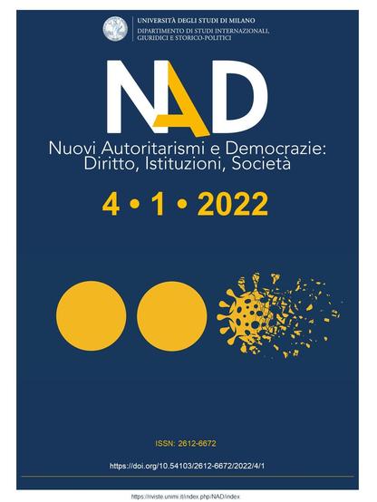Copertina NAD Nuovi autoritarismi e democrazie, 4, 1, 2022