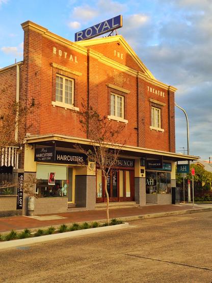 The Royal Theatre building, which appears to have been converted into shops?