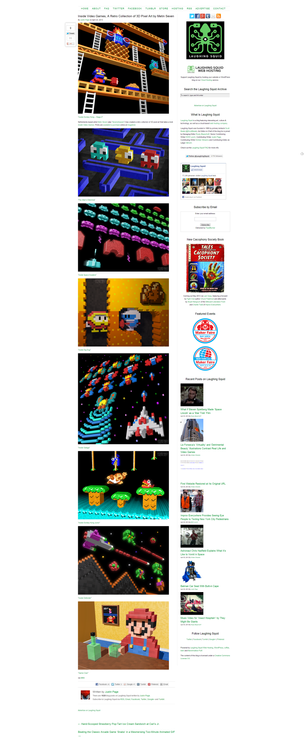 Article on the old Laughing Squid website, featuring a number of my voxel tributes to 8-bit games.