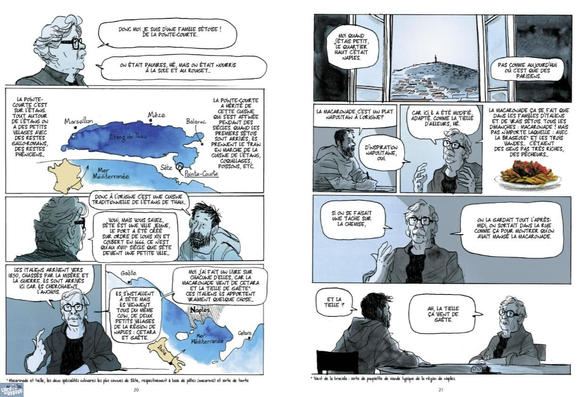 (double page)
Entretien avec Jean Brunelin sur la cuisine sétoise