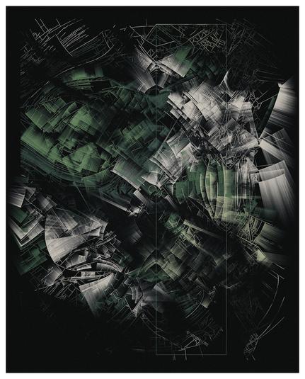 Abstract digital artwork, made with JavaScript code
