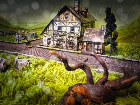 28mm miniature and terrain