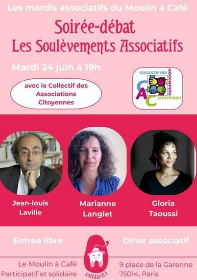 Affichette avec les 3 intervenants
